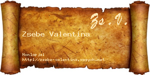 Zsebe Valentina névjegykártya